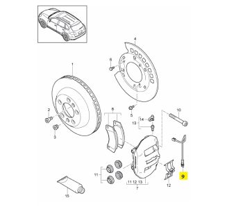 IMS GENUINE PORSCHE NEW REAR BRAKE SENSOR 95861236550 - PORSCHE CAYENNE 958 2011-PRESENT