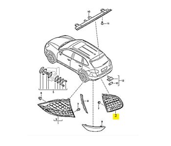 IMS GENUINE PORSCHE NEW REAR LEFT LIGHT 95863109302 - PORSCHE CAYENNE 958 2011-PRESENT