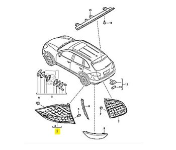 IMS GENUINE PORSCHE NEW REAR LEFT LIGHT OUTER 95863109504 - PORSCHE CAYENNE 958 2011-PRESENT