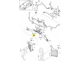 IMS GENUINE PORSCHE NEW RIGHT PRESSURE PIPE 97011017473 - PORSCHE PANAMERA 2009-2016