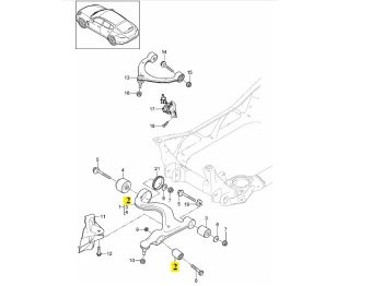 IMS GENUINE PORSCHE NEW FRONT RUBBER MOUNT 97034124301 - PORSCHE PANAMERA 970 2009-2016