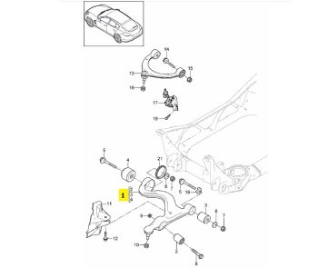 SAP PORSCHE NEW FRONT LEFT LOWER ARM 97034134103- PORSCHE PANAMERA 970 2009-2016
