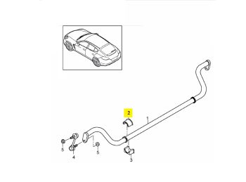 IMS GENUINE PORSCHE NEW ANTI ROLL BAR BUSH STABILIZER SUSPENSION 97034379206 - PORSCHE PANAMERA 970 2009-2016