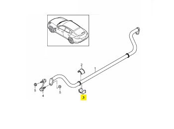 IMS GENUINE PORSCHE NEW ANTI ROLL BAR BUSH STABILIZER MOUNTING 97034379305 - PORSCHE PANAMERA 970 2009-2016