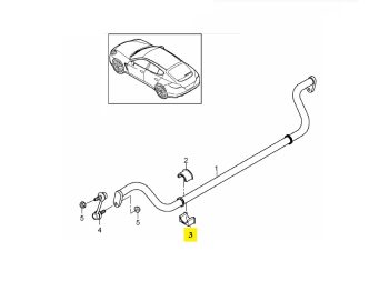 IMS GENUINE PORSCHE NEW ANTI ROLL BAR BUSH STABILIZER SUSPENSION 97034379306 - PORSCHE PANAMERA 970 2009-2016