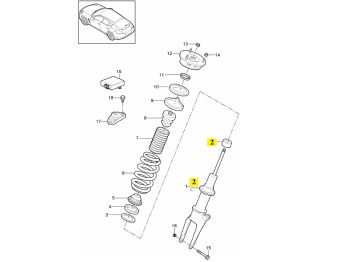 IMS GENUINE PORSCHE NEW SHOCK ABSORBER CAP 97034394100 - PORSCHE PANAMERA 970 2009-2016