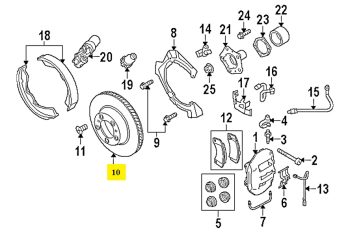 IMS GENUINE PORSCHE NEW REAR RIGHT BRAKE DISC 97035240400 - PORSCHE PANAMERA 970 2009-2016