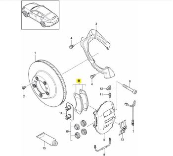 IMS GENUINE PORSCHE NEW REAR BRAKE PAD CCM 97035294703 - PORSCHE PANAMERA 970/ CARRERA 991 2009-PRESENT