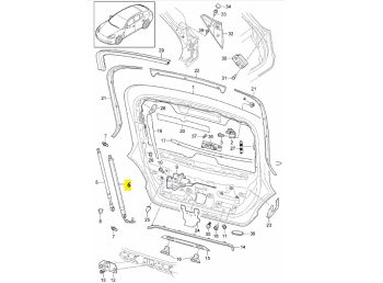 IMS GENUINE PORSCHE NEW REAR BOOT DAMPER 97051257314 - PORSCHE PANAMERA 970 2009-2016