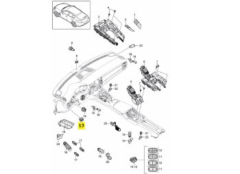 IMS GENUINE PORSCHE NEW PACKING BRAKE TIP SWITCH 970613251025Q0 - PORSCHE PANAMERA 970 2009-2016