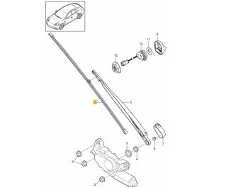 IMS GENUINE PORSCHE NEW REAR WIPER BLADE 971955427A - PORSCHE PANAMERA 970, 971 2009-PRESENT