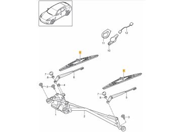 IMS GENUINE PORSCHE NEW FRONT WIPER BLADE 97062890100 - PORSCHE PANAMERA 970 2009-2016