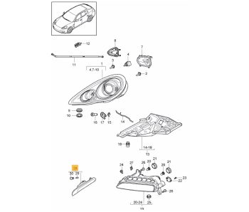 IMS GENUINE PORSCHE NEW LEFT SIDE MARKER LIGHT 97063103302 - PORSCHE PANAMERA 970 2009-2016