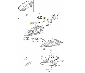 IMS GENUINE PORSCHE NEW HEAD LAMP ADJUSTER MOTOR 97063114100 - PORSCHE CAYENNE 958/ PANAMERA 970 2009-PRESENT