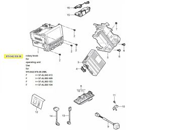 IMS GENUINE PORSCHE NEW RADIO ROTARY KNOB 97064293000 - PORSCHE PANAMERA 970 2009-2016