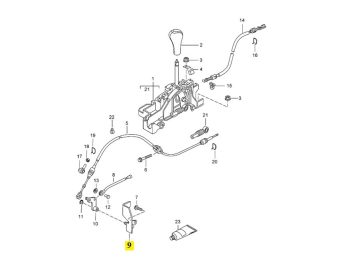IMS GENUINE PORSCHE NEW TRANSMISSION PLATE SHIFT CABLE 98642604107 - PORSCHE BOXSTER