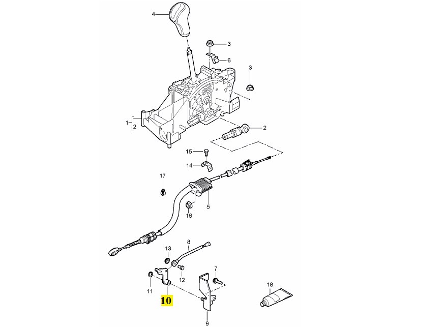 IMS GENUINE PORSCHE NEW TRANSMISSION REVERSE LEVER 98642604506 - PORSCHE BOXSTER 986, 987/ CAYMAN 987C 1996-2012