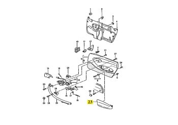 IMS GENUINE PORSCHE NEW DOOR ARMREST 98655562203A03 - PORSCHE BOXSTER