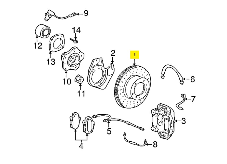 IMS GENUINE PORSCHE NEW FRONT LEFT BRAKE DISC 98735140101 - PORSCHE BOXSTER 987/ CAYMAN 987 2005-2012
