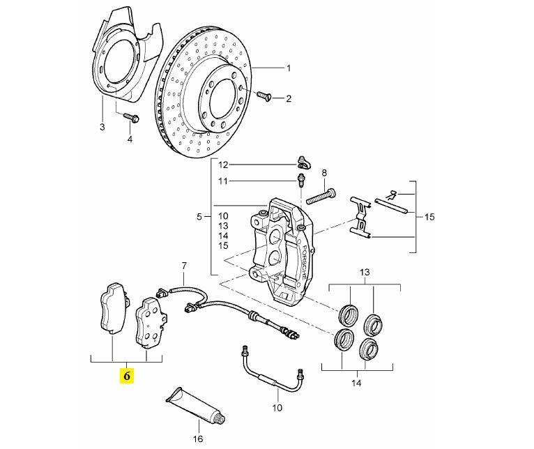 IMS GENUINE PORSCHE NEW FRONT BRAKE PAD 98735193903 - PORSCHE BOXSTER 986 1996-2012