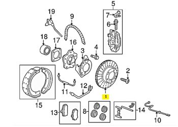 IMS GENUINE PORSCHE NEW REAR LEFT BRAKE DISC 98735240101 - PORSCHE BOXSTER 981, 982, 987/ CAYMAN 981, 982, 987 2005-PRESENT