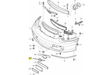 IMS GENUINE PORSCHE NEW LEFT FOG LAMP COVER 98750572100G2X - PORSCHE CAYMAN 2005-2012