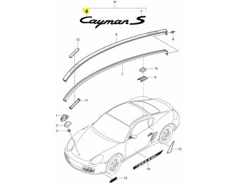 IMS GENUINE PORSCHE NEW CAYMAN EMBLEM 98755923901 - PORSCHE CAYMAN 987C 2005-2012
