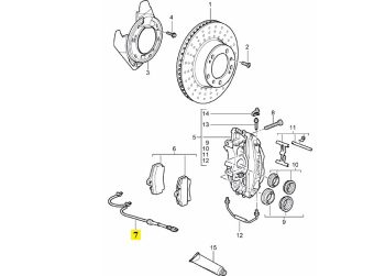 IMS GENUINE PORSCHE NEW REAR BRAKE SENSOR 98761267601 - PORSCHE BOXSTER 987/ CAYMAN 987C 2005-2012