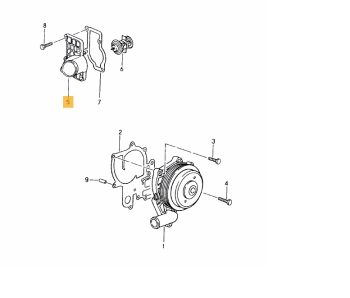 IMS GENUINE PORSCHE NEW THERMOSTAT HOUSING 99610601359 - PORSCHE BOXSTER 987/ CARRERA 996, 997/ CAYMAN 987 1996-2012