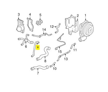 IMS GENUINE PORSCHE NEW COOLING WATER SUPPLY HOSE 99610621212 - PORSCHE BOXSTER 986/ CAYMAN 987 1996-2012