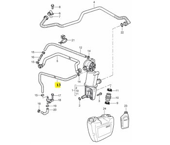 IMS GENUINE PORSCHE NEW ENGINE OIL SEPARATOR BREATHER HOSE 99610622451 - PORSCHE CARRERA 996 1997-2005