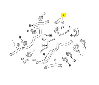 IMS GENUINE PORSCHE NEW COOLING HOSE 99610650177 - PORSCHE CARRERA 996 1997-2005