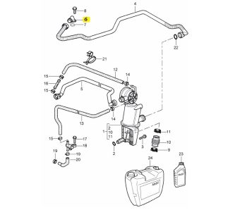IMS GENUINE PORSCHE NEW CRANKCASE VENT ELBOW 99610704751- PORSCHE CARRERA 996/ BOXSTER 986 1996-2005