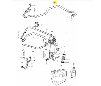 IMS GENUINE PORSCHE NEW VENT LINE CYLINDER 4-6 99610714759 - PORSCHE CARRERA 996 1997-2005