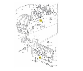 IMS GENUINE PORSCHE NEW RUBBER SLEEVE 99611068552 - PORSCHE CARRERA 996/ BOXSTER 986 1996-2005
