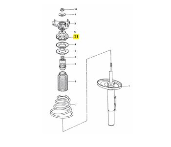 IMS GENUINE PORSCHE NEW ABSORBER MOUNTING  BEARING 99634351505 - PORSCHE BOXSTER 986, 987/ CARRERA 996, 997/ CAYMAN 987 1996-2012