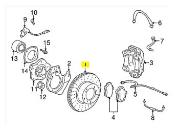 IMS GENUINE PORSCHE NEW FRONT RIGHT BRAKE DISC 99635141004 - PORSCHE CARRERA 996, 997 1997-2012