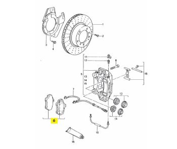 IMS GENUINE PORSCHE NEW FRONT BRAKE PAD 99635194912 - PORSCHE CARRERA 996, 997 1997-2012