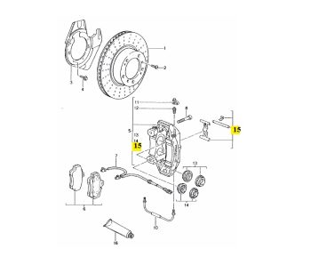IMS GENUINE PORSCHE NEW BRAKE CALIPER PIN KIT 99635195901 - PORSCHE BOXSTER 986/ CARRERA 996/ CAYMAN 987 1996-2012