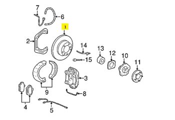 IMS GENUINE PORSCHE NEW REAR LEFT BRAKE DISC 99635240503 - PORSCHE CARRERA 997 2004-2012