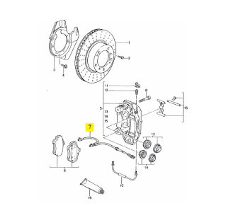 IMS GENUINE PORSCHE NEW REAR BRAKE SENSOR 99661236500 - PORSCHE CARRERA 996, 997/ BOXSTER 986 1996-2012