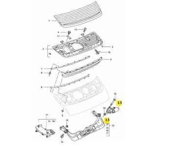 IMS GENUINE PORSCHE NEW REAR SPOILER ELECTRIC MOTOR 99662415100 - PORSCHE BOXSTER 986, 987/ CARRERA 996, 997/ CAYMAN 987 1996-2012