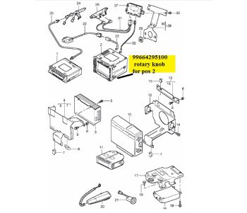 IMS GENUINE PORSCHE NEW RADIO ROTARY KNOB 99664295100 - PORSCHE CARRERA 996/ BOXSTER 986 1996-2005