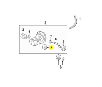 IMS GENUINE PORSCHE NEW ENGINE BELTING DEFLECTION ROLLER 99710211800 - PORSCHE BOXSTER 987/ CARRERA 996, 997/ CAYMAN 987 1996-2012