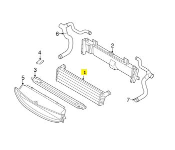 IMS GENUINE PORSCHE NEW CENTRAL RADIATOR 99710603804 - PORSCHE CARRERA 997 2004-2012