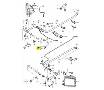 IMS GENUINE PORSCHE NEW ENGINE WATER COOLANT HOSE 99710662303 - PORSCHE BOXSTER 987/ CARRERA 997/ CAYMAN 987 1997-2012