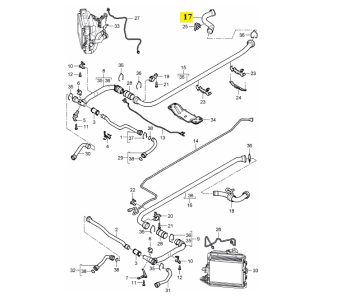 IMS GENUINE PORSCHE NEW ENGINE COOLANT WATER HOSE 99710674006 - PORSCHE CARRERA 997 2004-2012