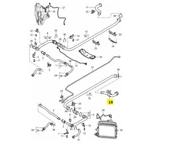 IMS GENUINE PORSCHE NEW ENGINE COOLANT WATER HOSE 99710674205 - PORSCHE CARRERA 997 2004-2012