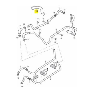 IMS GENUINE PORSCHE NEW ENGINE COOLANT WATER HOSE 99710683103 - PORSCHE CARRERA 997 2004-2012