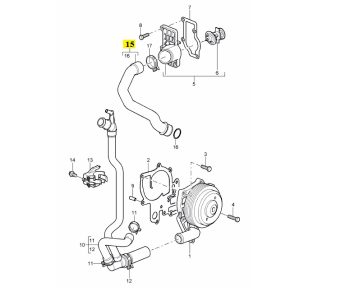 IMS GENUINE PORSCHE NEW ENGINE COOLANT WATER HOSE 99710683204 - PORSCHE CARRERA 997 2004-2012